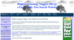 Desktop Screenshot of hiddengenealogynuggets.com