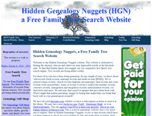 Tablet Screenshot of hiddengenealogynuggets.com